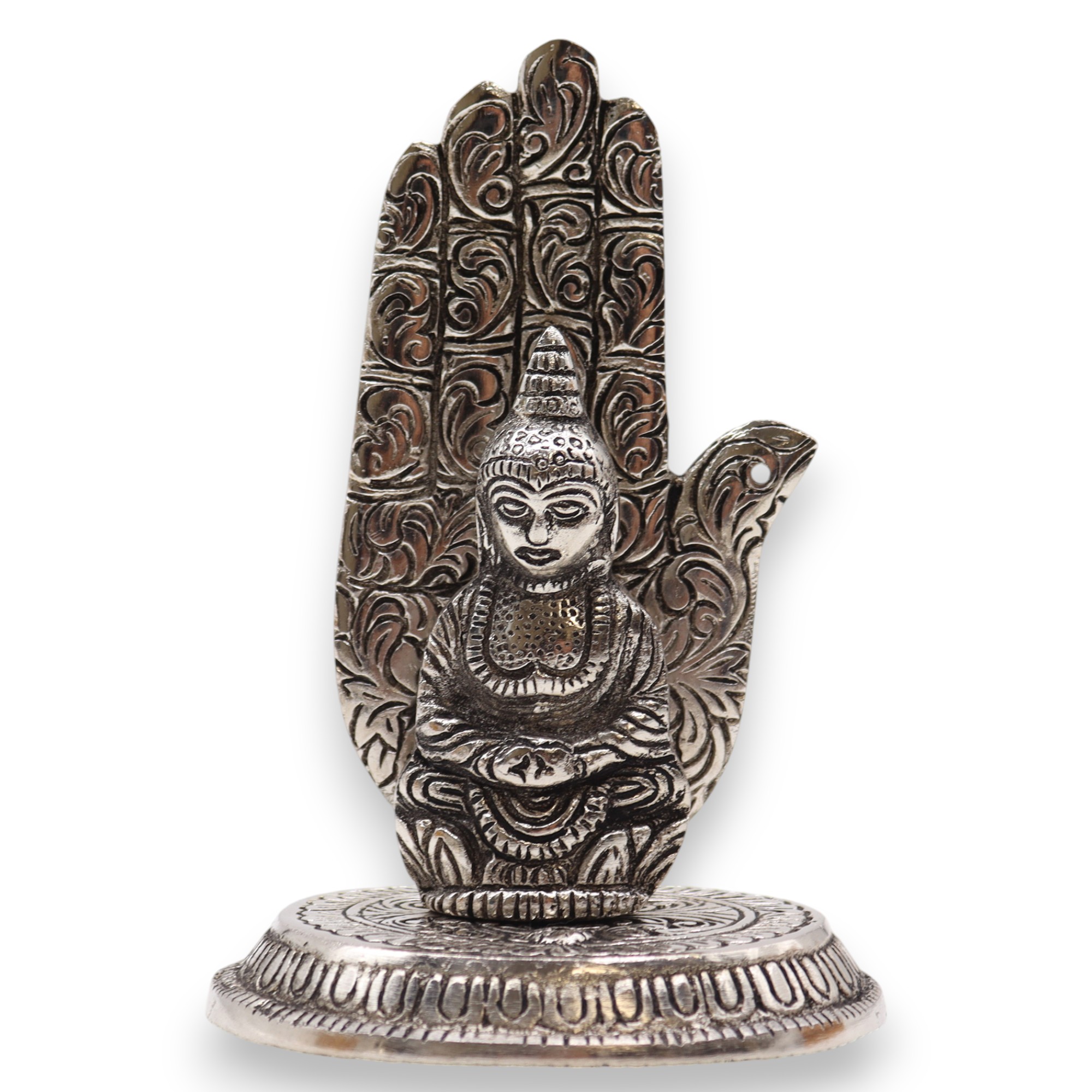 Measuring 13x9 cm, the Buddha Hand Incense Holder is thoughtfully designed to ac